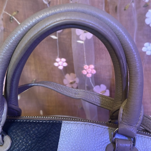 EUC Tory Burch Thea Patchwork All Leather Satchel Colorblock - Picture 6 of 14